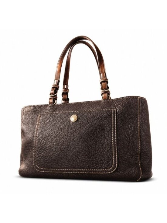 Coach Handbags - Vintage Coach Chelsea Brown Pebbled Leather Tote East West Shoulder F10892 COA